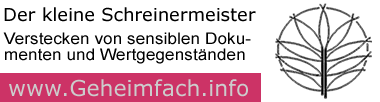 Schützen der Documente und Wertgegenstände durch Verstecken